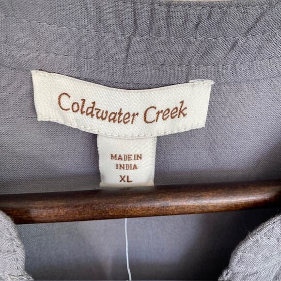 Coldwater Creek Gray Long Sleeve Blouse - XL - NWT - Picture 5 of 6